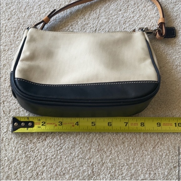 Coach cream and navy Demi small handbag - Picture 11 of 15